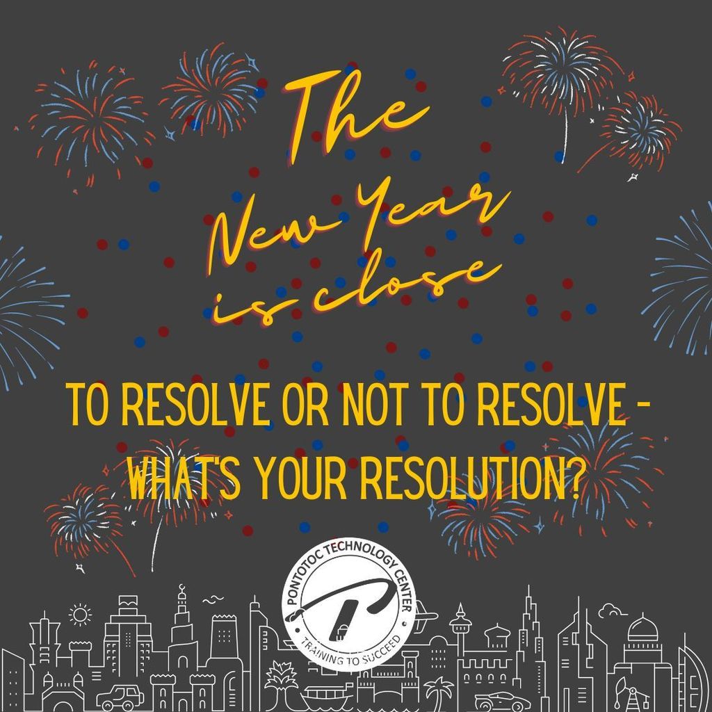 New year graphic that says the new year is close, to resolve or not to resolve - what is your resolution?