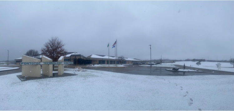 picture of PTC building with snow