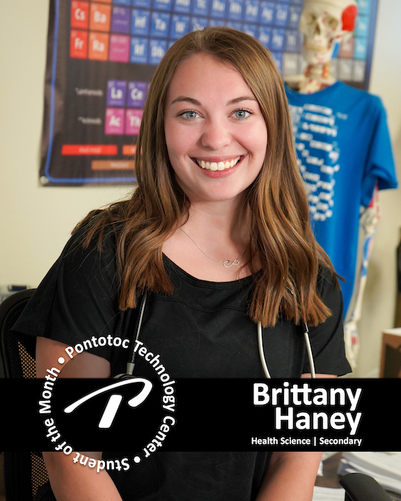Picture of Brittany Haney, student of the month.